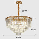 Axyaa Crystal Chandelier Stair Pendant Lamp Living Room Interior Lighting