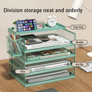 Axyaa Desk Organizer Stackable Tray Set with Pen Holder