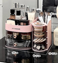 Axyaa Vanity Makeup Organizer with Drawer and Brush Holder