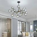 Axyaa Glass Ball LED Chandelier Pendant Lamp - Minimalist, Modern Lighting Fixtures