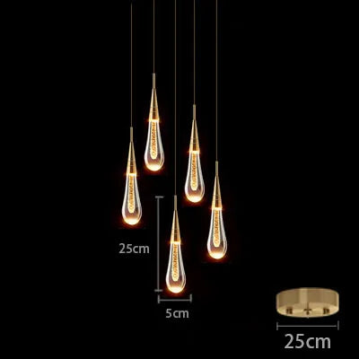 Axyaa Bubble Crystal Pendant Lights: Elegant Indoor Hanging Lamp for Home Decor