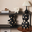 Axyaa Polka Dot Geometric Ceramic Vase Irregular Handmade Flowerpot Home Decoration