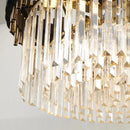 Axyaa Gold Black Crystal Ceiling Chandelier for Modern Living, Study, Kitchen, Bedroom Lighting