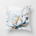 Luxurious Blue Bird Floral Pillowcase by Axyaa - 45x45cm Square Decor for Home & Office