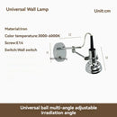 Axyaa Nordic Design Adjustable Bedside Wall Light
