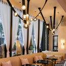 Axyaa Leather Belt Ceiling Chandelier - Modern LED Design - Home Decor Fixture