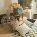 Axyaa Soft Plush 3D Twists Pattern Pillowcase for Home Decor - 45x45/30x50cm