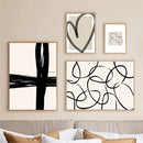 Modern Abstract Line Canvas Print by Axyaa - Boho Minimalist Nordic Wall Art