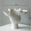 Axyaa White Ceramic Flower Buds Vase: Elegant Home Decor & Floral Arrangement Accessory