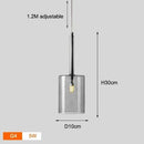 Axyaa Glass Chandelier LED Pendant Light for Modern Restaurant Bar Decor