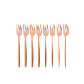 Axyaa Stainless Steel Mini Cake Forks Set of 8 Dinnerware Flatware