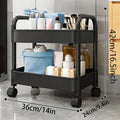 Axyaa Rolling Trolley Clothes Storage Locker with Wheels - Small Laundry Organizer