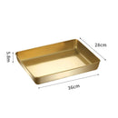 Axyaa Stainless Steel Serving Tray Steamed Plates Rectangle Fruit Storage Dish