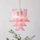 Axyaa White Pink Petal Glass Chandelier Table Lamp - Modern Artistic Lighting