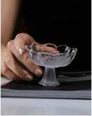 Axyaa Cloud High Dessert Plate, Shousi Tea Pastry Plate, Crystal Glass Plate