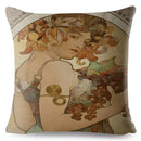 Beige Art Nouveau Gallery Cushion Cover for Home Decor - Axyaa