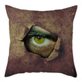 Axyaa Nightmare Pumpkin Ghost Print Linen Throw Pillow Cover for Home Sofa, 45x45cm