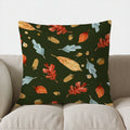 Axyaa Autumn Leaves Pattern Pillow Cover for Sofa, Bedroom, Car