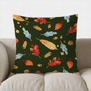 Axyaa Autumn Leaves Pattern Pillow Cover for Sofa, Bedroom, Car