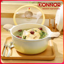 Axyaa Double Ear Non-Stick Soup Pot with Lid - Home Kitchen Cookware