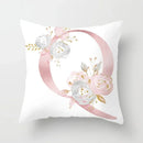 Axyaa Sweet Pink Alphabet Pillowcase for Home Decor