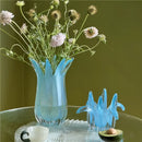 Axyaa Geometric Glass Bud Vase & Storage Container for Home Décor & Organization
