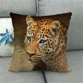 Axyaa Tiger Lion Printed Cushion Cover for Home Sofa Bed Decoration