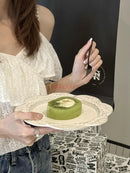 Axyaa Ceramic Plate Set for Dessert, Fruit, Salad, Steak, and Breakfast
