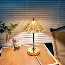 Axya Crystal LED Table Lamp: Dimmable Night Light for Bedroom and Hotel