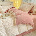 Axyaa Taffeta Velvet Duvet Cover, Cozy Fleece Plush Blanket, 150x200cm Warm Winter Bedding