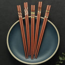 Axyaa Cherry Wood Chopsticks - Non-slip Creative Tableware for Daily Sushi