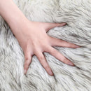Axyaa Nordic Reindeer Kids Faux Fur Rug, Christmas Themed Living Room Carpet