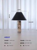 Axyaa Marble Table Lamp LED E27 Minimalist Desk Light for Living Room Bedroom