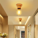 Axyaa Wooden Ceiling Light: Modern Nordic Style Home Decor Lamp