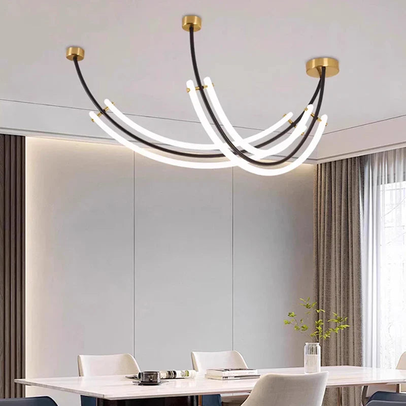 Axyaa Modern LED Pendant Chandeliers for Living Room Dining Room Indoor Lighting