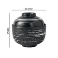 Axyaa Ceramic Soup & Dessert Bowl with Lid - Creative Pattern, Thick & Durable
