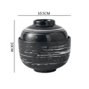 Axyaa Ceramic Soup & Dessert Bowl with Lid - Creative Pattern, Thick & Durable