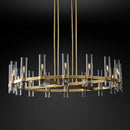 Axyaa Chrome E14 LED Chandelier with Clear Glass Shades