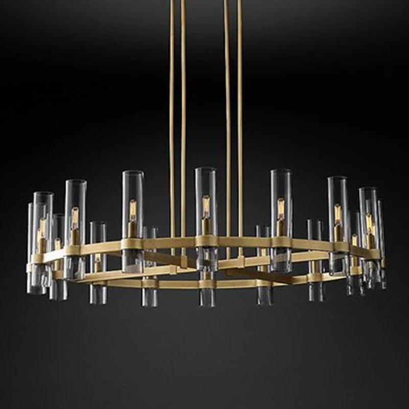 Axyaa Chrome E14 LED Chandelier with Clear Glass Shades