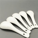 Axya Japanese White Lucky Cat Ceramic Soup Spoon 14cm Bone Dinnerware