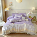 Axyaa 2025 French High-End Washed Cotton Bed Cover Four-Piece Set