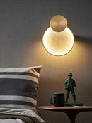 Axyaa Marble Copper Wall Lamp: Modern LED Indoor Lighting for Living Room & Bedroom