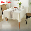 Axyaa Nordic Linen Tablecloth: Small Fresh, Simple, Rectangular Dining Table Cover