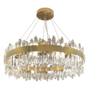 Axyaa Crystal Chandelier: Elegant Modern Lighting for Living Room, Bedroom, and Restaurant
