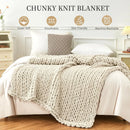 Axyaa Chenille Knit Throw Blanket for Cozy Winter Living Room Décor