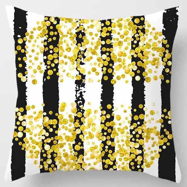Axyaa Yellow Pink Pattern Square Pillowcase Home Decoration Cushion Cover