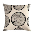 Axyaa Leaf Pattern Decorative Cushion Cover Pink Flower Linen Pillow Case