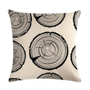 Axyaa Leaf Pattern Decorative Cushion Cover Pink Flower Linen Pillow Case