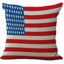 Axyaa Flag Print Dog Design Throw Pillow Cover 45x45cm