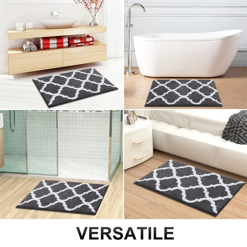 Luxury Axyaa Bath Mat Soft Microfiber Rug Anti-slip Shower Carpet Rugs